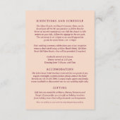 Carte D'accompagnement Monogramme vin rouge pêche mariages informations c (Dos)