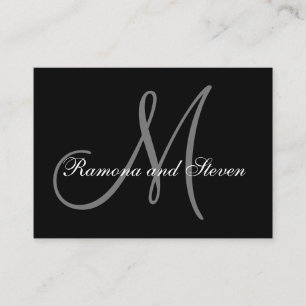 Carte D'accompagnement Monogramme Wishing Well Card for Wedding Invitatio