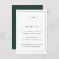 Monographie verte de forêt simple Mariage élégant