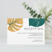 Carte D'accompagnement Monstera Jaune | Enclosure de Réception de MARIAGE (Debout devant)