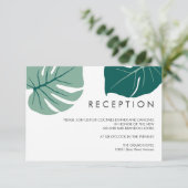 Carte D'accompagnement Monstera Vert | ENCLOSURE DE RÉCEPTION DE MARIAGE (Debout devant)
