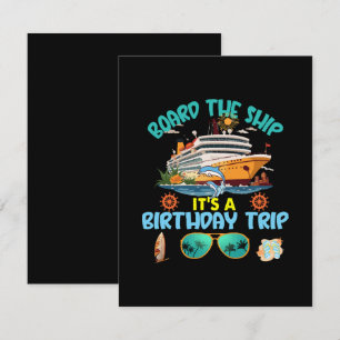 Carte D'accompagnement Monter à Bord C'est Un Voyage D'anniversaire
