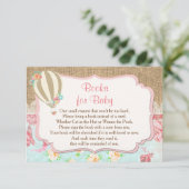 Carte D'accompagnement montgolfière Livres pour bébé apportez un insert l (Debout devant)