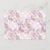 Carte D'accompagnement montgolfière violette fille livre pour bébé insert (Dos)