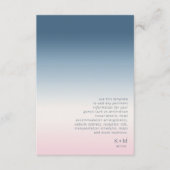 Carte D'accompagnement Mood Gradient Détails du Mariage Prussian Sky ID74 (Devant)