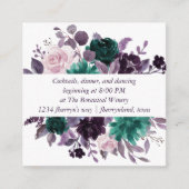 Carte D'accompagnement Moody Boho | Réception florale violet d'aubergine (Devant)