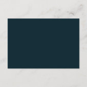 Carte D'accompagnement Moody Boho | Réception Profond Turquoise Turquoise (Dos)