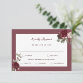 Carte D'accompagnement Moody Floral Fine Art Wedding RSVP Card (Debout devant)