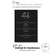 Carte D'accompagnement Moody foncé - Détails minimaux du Mariage