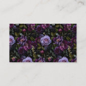 Carte D'accompagnement Moody Gothic Floral Mariage Website QR Code (Dos)