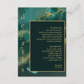 Carte D'accompagnement Moody Ink Emerald Gold Détails Abstraits ID988 (Devant)