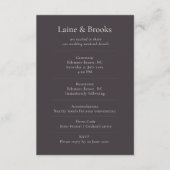 Carte D'accompagnement Moody Minimal Wedding Details Card (Devant)