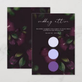 Carte D'accompagnement Moody Purple Calligraphie Mariage Couleur de l'atl (Devant / Derrière)