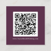 Carte D'accompagnement Moody Purple Coordonnées Plum QR Détails du code (Dos)