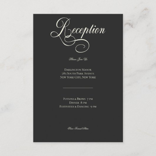 Carte D'accompagnement Moody sombre Moody Victorian Moon & Sun Wedding Ré (Devant)