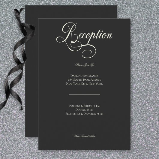 Carte D'accompagnement Moody sombre Moody Victorian Moon & Sun Wedding Ré