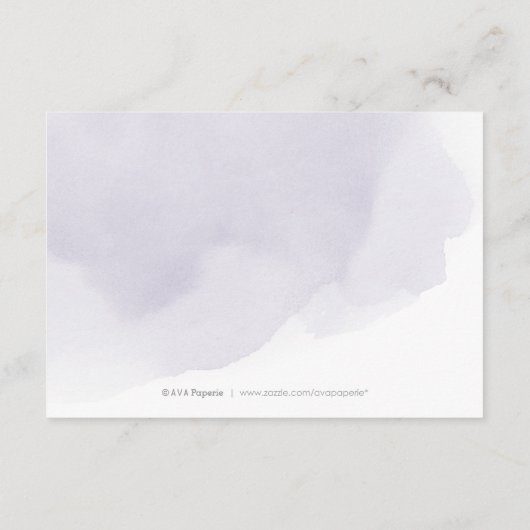 Carte D'accompagnement Moody violet rose or calligraphie mariage insérer (Dos)