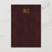 Carte D'accompagnement Moonlight Romance Détails du Mariage Bourgogne ID8 (Dos)