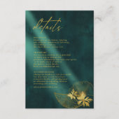 Carte D'accompagnement Moonlight Romance Détails du Mariage Emerald Gr ID (Devant)