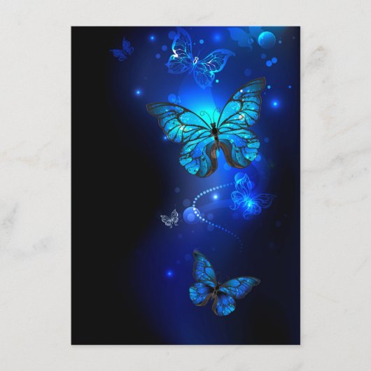 Carte D'accompagnement Morpho Butterfly in the Dark Background (Devant)