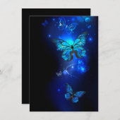 Carte D'accompagnement Morpho Butterfly in the Dark Background (Devant / Derrière)