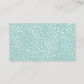 Carte D'accompagnement Motif Confetti Mariage bleu et blanc turquoise (Dos)