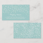 Carte D'accompagnement Motif Confetti Mariage bleu et blanc turquoise (Devant / Derrière)