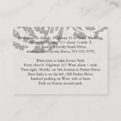 Carte D'accompagnement motif damassé noir et blanc (Dos)