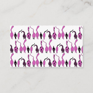 Carte D'accompagnement Motif de boutons de chats violets