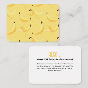 Carte D'accompagnement Motif de fête drôle de jeu de mots sur la banane,