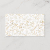 Carte D'accompagnement Motif de feuilles dorées jeu devine combien de bai (Dos)