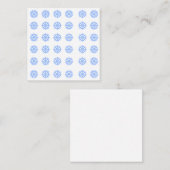 Carte D'accompagnement Motif d'hiver bleu clair Snowflake (Devant / Derrière)