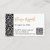 Carte D'accompagnement Motif Feuille Botanique Frontière en ligne RSVP (Devant)