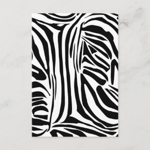 Carte D'accompagnement Motif Imprimé Zèbre Noir et Blanc Audacieux