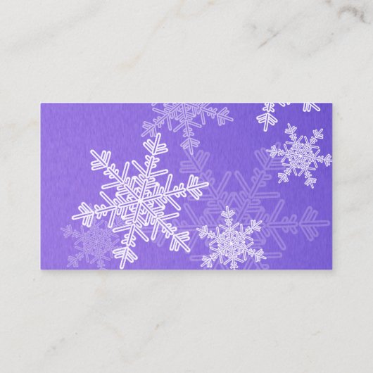 Carte D'accompagnement Motif minimaliste Indigo Snowflake (Dos)