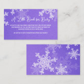 Carte D'accompagnement Motif minimaliste Indigo Snowflake (Devant / Derrière)