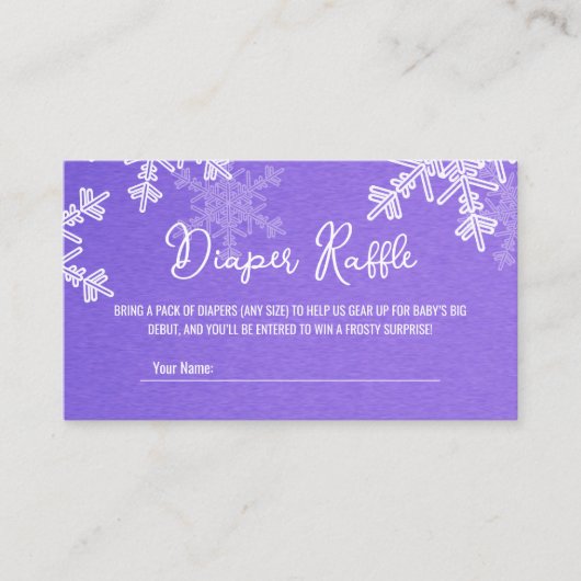 Carte D'accompagnement Motif minimaliste Indigo Snowflake (Devant)