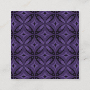 Carte D'accompagnement Motif rétro couleur violet foncé