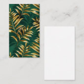 Carte D'accompagnement Motif sans couture avec fougères dorées (Devant / Derrière)