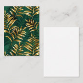 Carte D'accompagnement Motif sans couture avec fougères dorées (Devant / Derrière)