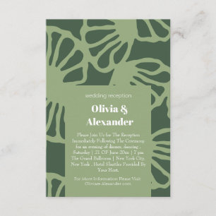Carte D'accompagnement Motif sans couture de corail floral abstrait vert