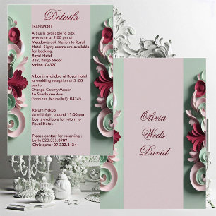 Carte D'accompagnement Motifs floraux d'élégance baroque Acanthus tortill