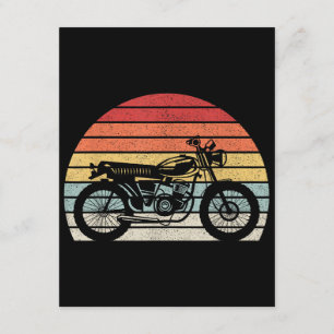 Carte D'accompagnement Moto Rétro Vintage