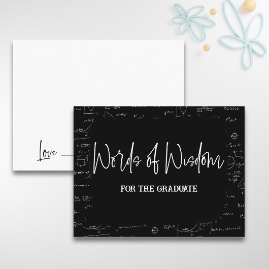 Carte D'accompagnement Mots de sagesse Math Graduation Conseiller