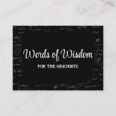 Carte D'accompagnement Mots de sagesse noir et blanc Conseils (Devant)