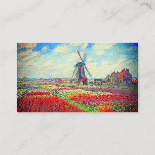 Carte D'accompagnement Moulin à vin Monet Tulips