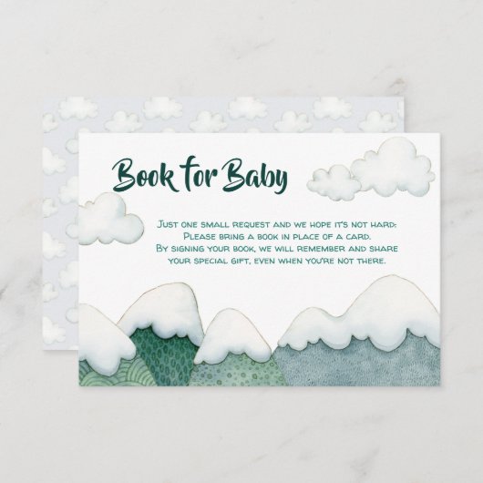 Carte D'accompagnement Mountain Adventures Book for Baby Card (Devant / Derrière)