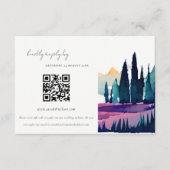 Carte D'accompagnement Mountain Country Landcape Mariage QR Code RSVP (Devant)
