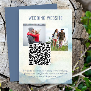 Carte D'accompagnement Mountain Lake Photo et QR Code Site du Mariage