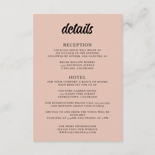 Carte D'accompagnement Mountain Lake Wedding (Devant)